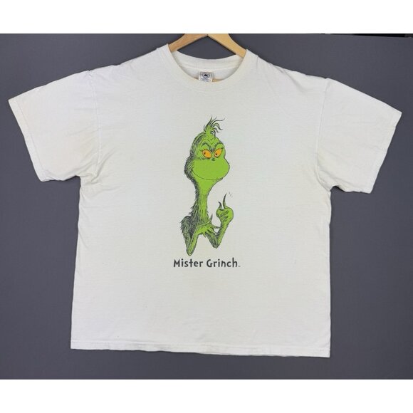 Vintage Y2K The Grinch Movie Cartoon Promo Rare Size XL Tee Christmas Art - Picture 1 of 16